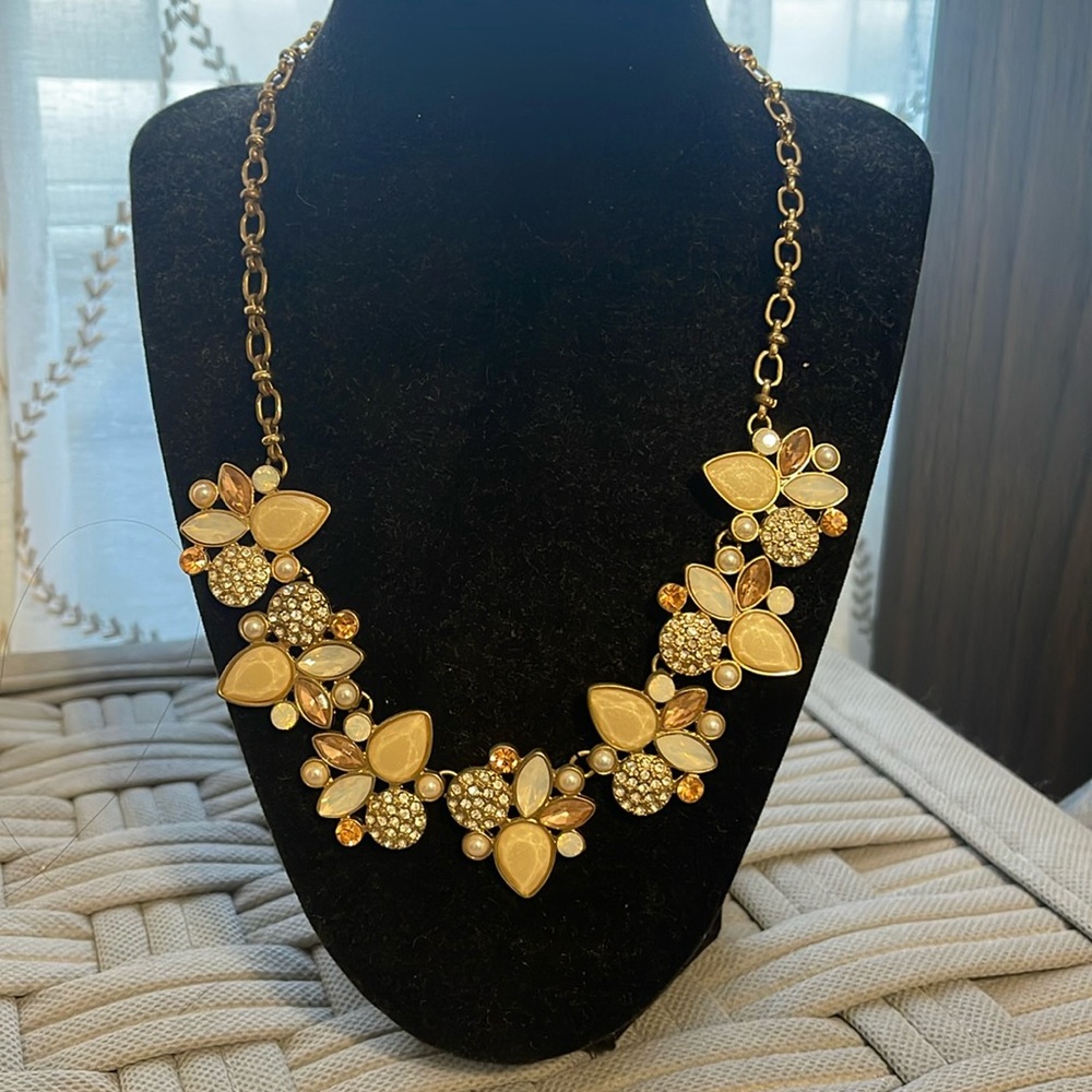 Gold statement necklace